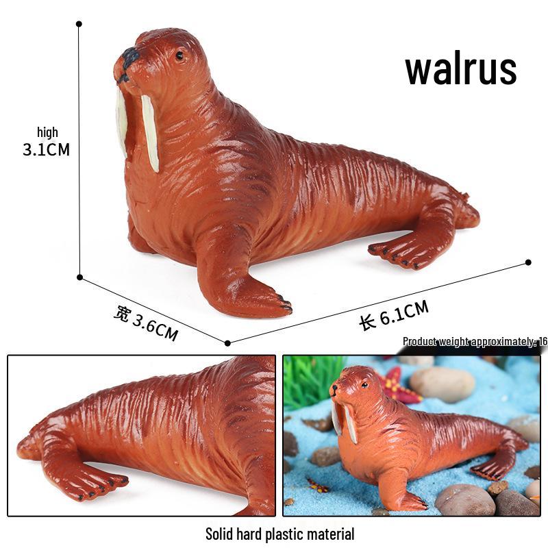 Children's Marine Animal Toy Set: Megalodon, Beluga, Octopus, Turtle, Dolphin & Manta Ray