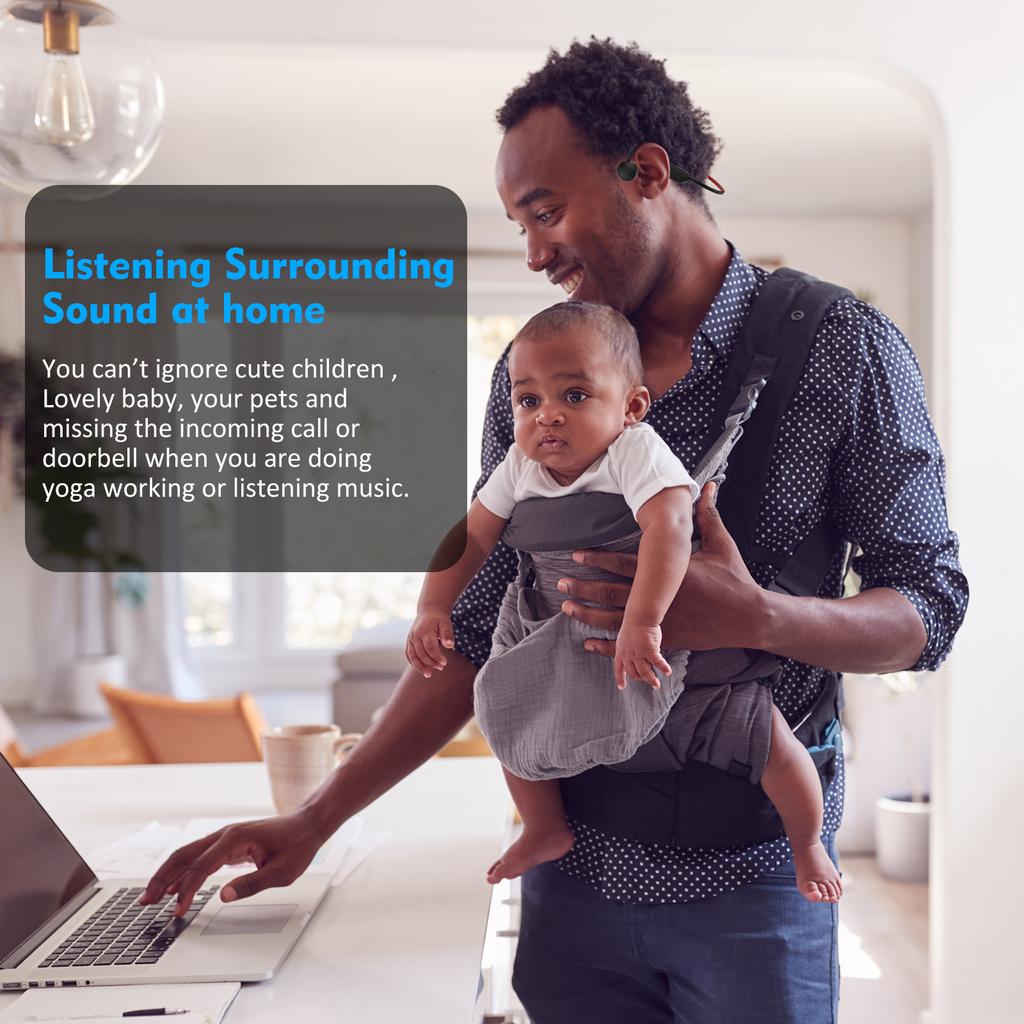 Bone Conduction Headphones IPX6 Water Resistant Sweatproof   5.3 Earphone for Sports Exercise