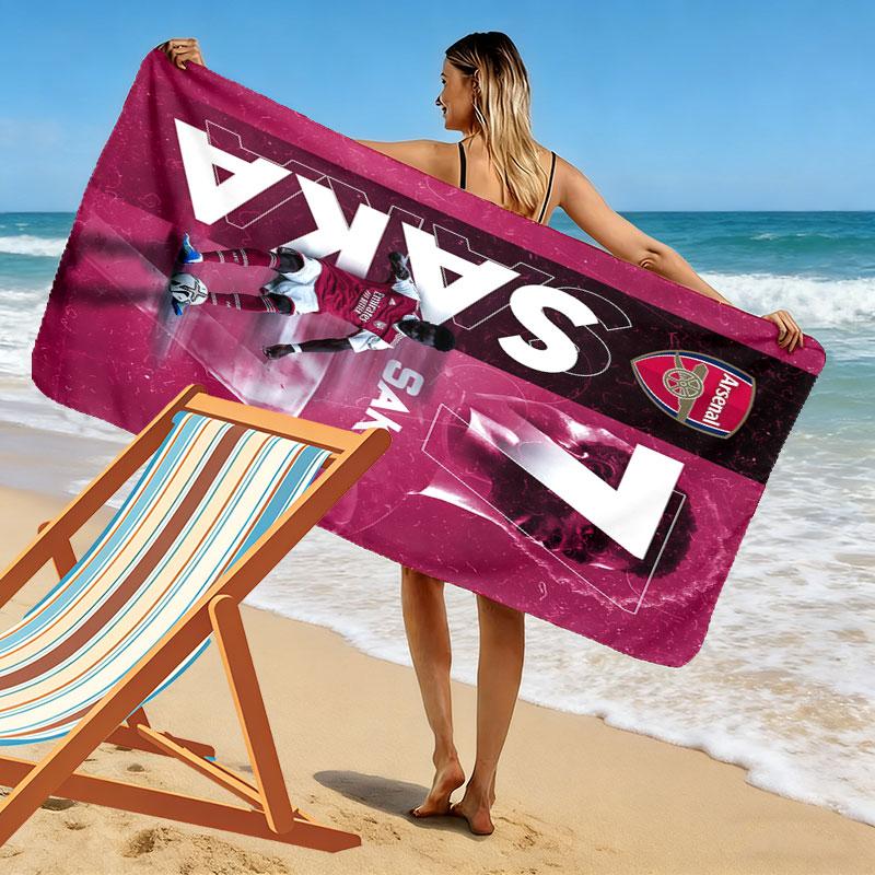 Bukayo Saka Soul Beach Towel, Large Soft Quick Dry Towel for Beach Camping Swimming