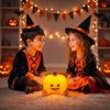 Halloween Pumpkin Night Light Warm Glow Desktop Lamp Fall Festival Ornament for Home Table Holiday Theme Party Atmosphere Decoration Supplies