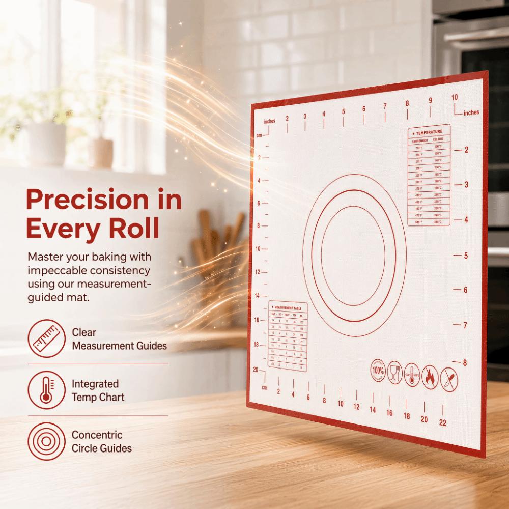 Silicone Silicone Baking Mat Temperature Chart Dough Kneading Board Durable Cooking Pad Dough
