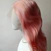 13x4 Lace Front Wig Pink Lolita Long Wavy Hair Wig for Women High Temperature Fibers Synthetic Lace Wigs Wear and Go Cosplay