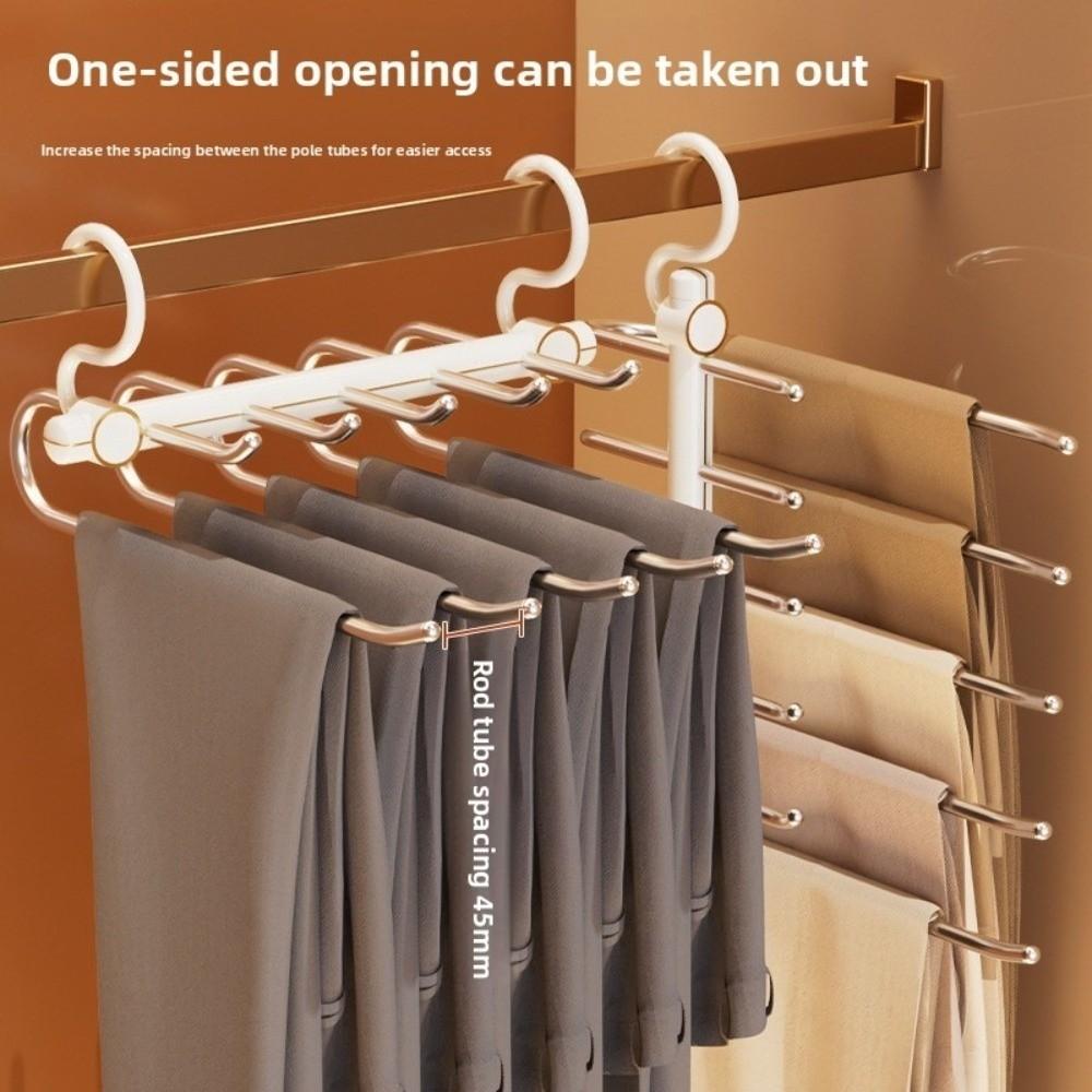 Stainless Steel Pant Hangers Multi-Tier Belt Hangers Scarves Organizer Rack  Closet Organization