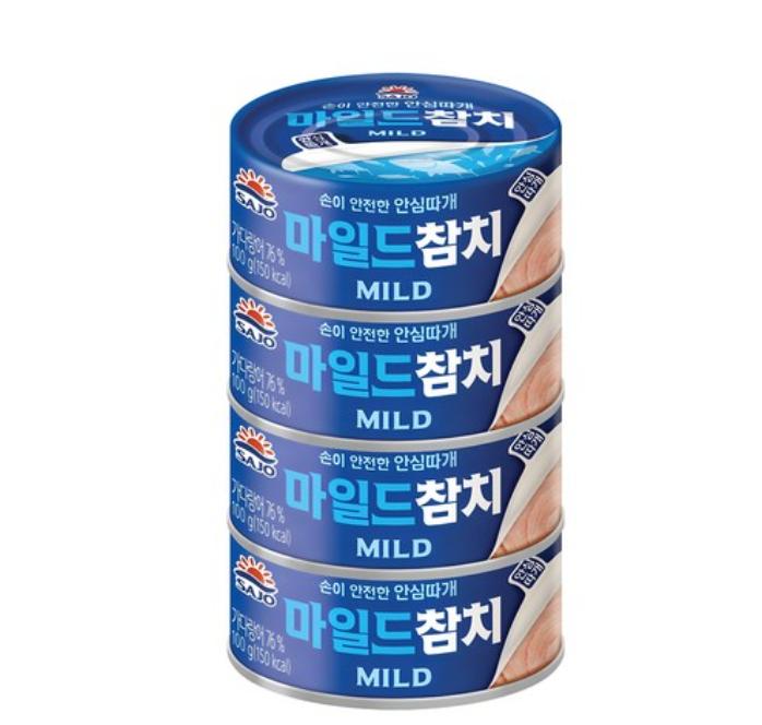 

Sajo Tuna Mild Light корейский консервированный тунец 100 г x 4 упаковки 100g x 4ea