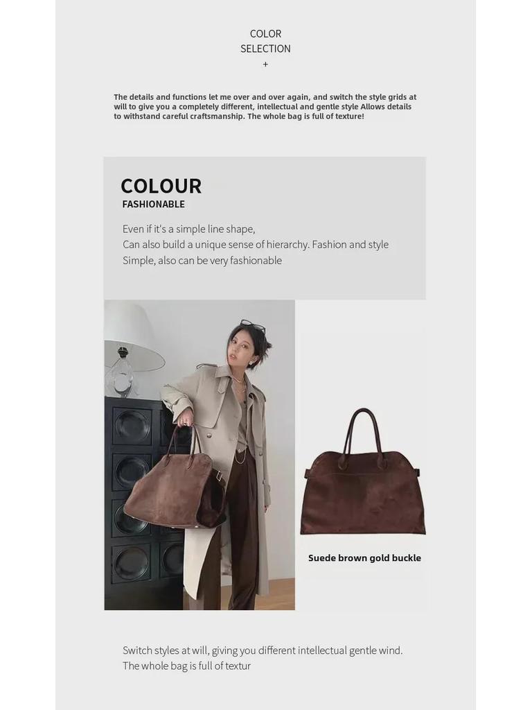 The Row – Margaux 15 – Tragetasche aus Wildleder im Retro-Look