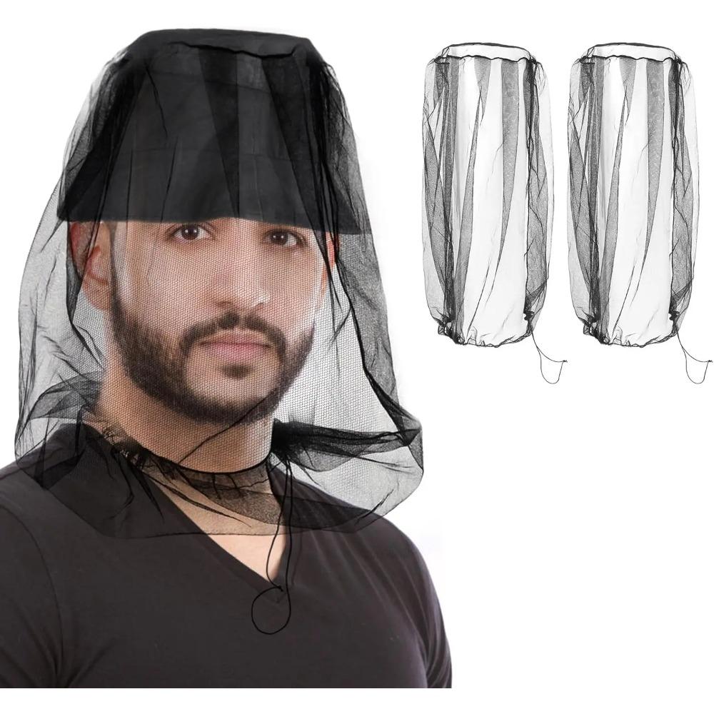

Mosquito Net Head Face Neck Protector Fly Netting Hood by Bugs Gnats Noseeums Screen Net for Outdoor Lover Extra Fine Holes