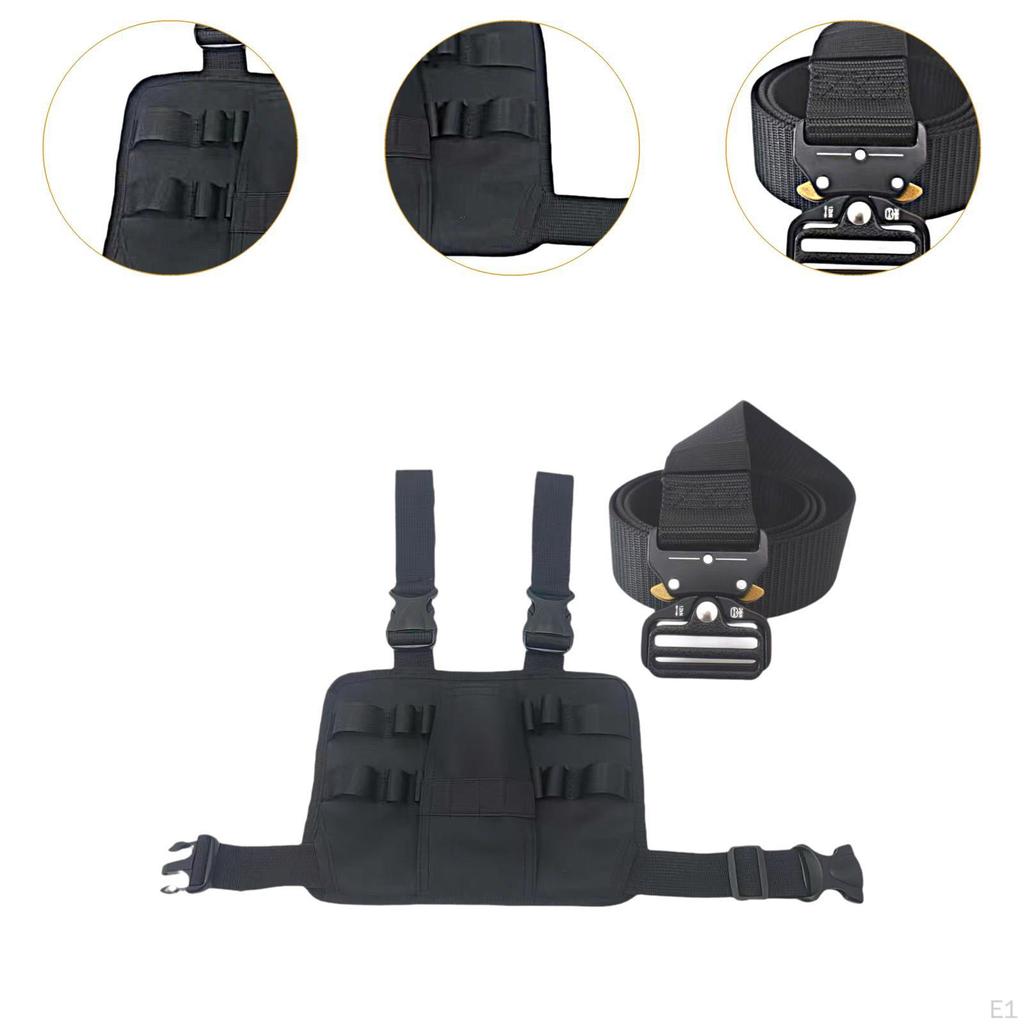 Leg Tool Pouch Utility Organizer with Belt Clip Adjustable Pocket Bag for Electrician Handyman