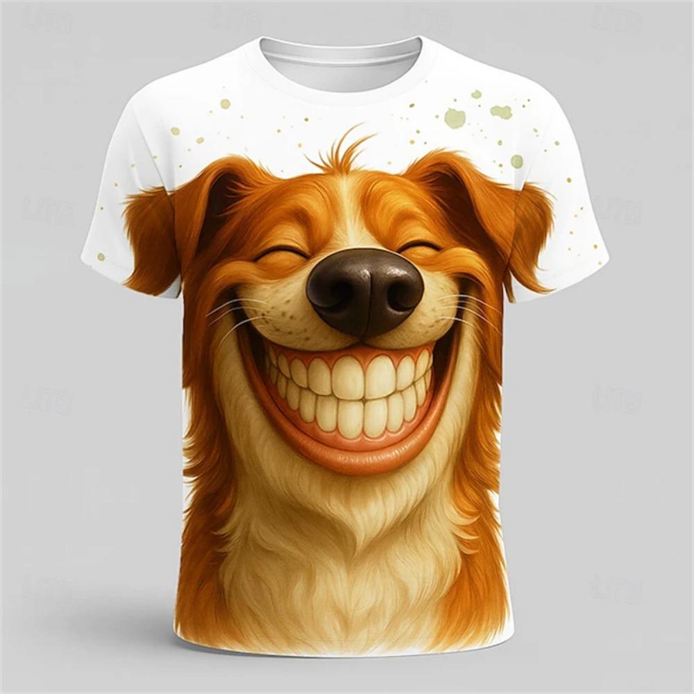 Camiseta Estampada 3D Animal Gorila Macaco Manga Curta Oversized Top Camiseta Feminina