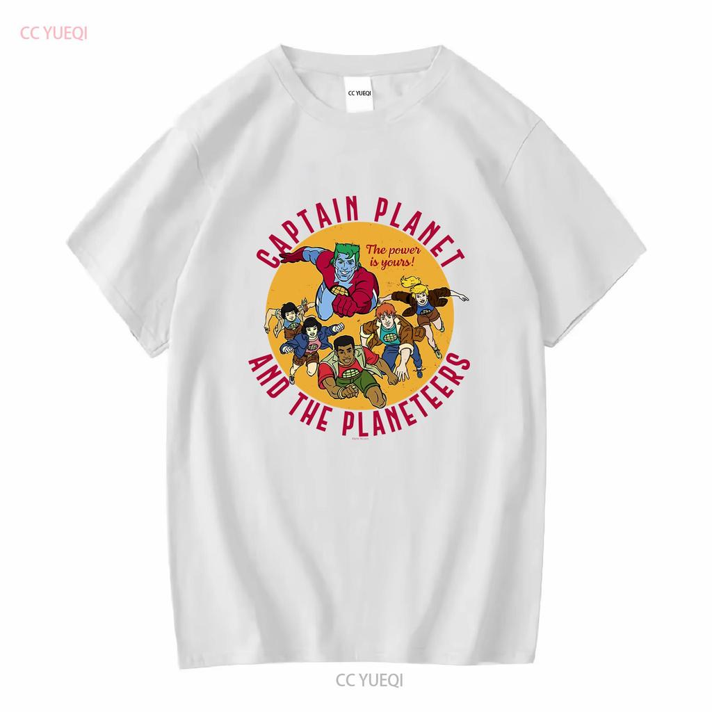 New Captain Planet And The Planeteers Retro Logo T Shirt Funny Size S 5xl Vintage Washed Graphic Unisex Homme Stylish Versatile