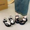 2025 summer new French soft-soled bag head sandals versatile Roman shoes girls wear beach sandals