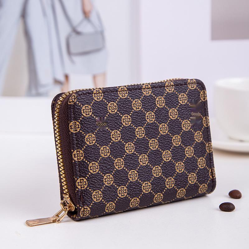 2024 Polka Dot Mini Coin Purse with Multi-Card Slots - Small Square Clutch & Card Holder