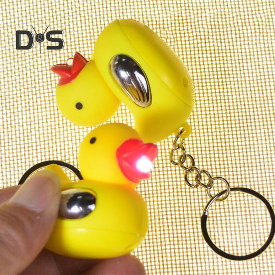 Elektroschock-Enten-Schlüsselanhänger, neuartiges Streich-Gadget-Spielzeug, kleiner elektrischer Touch-Schlüsselanhänger für Witzliebhaber, urkomisches Trickgeschenk