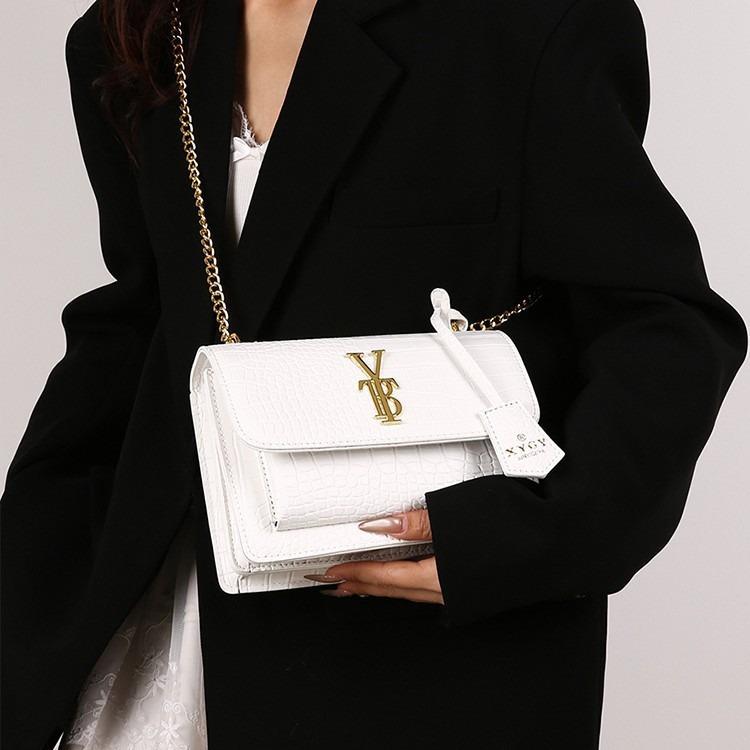 Elegante 2025 Herbst/Winter Krokodilmuster Kettentasche - Retro Europäischer & Amerikanischer Stil, Vielseitiges Schulter- & Umhänge-Design für Damen