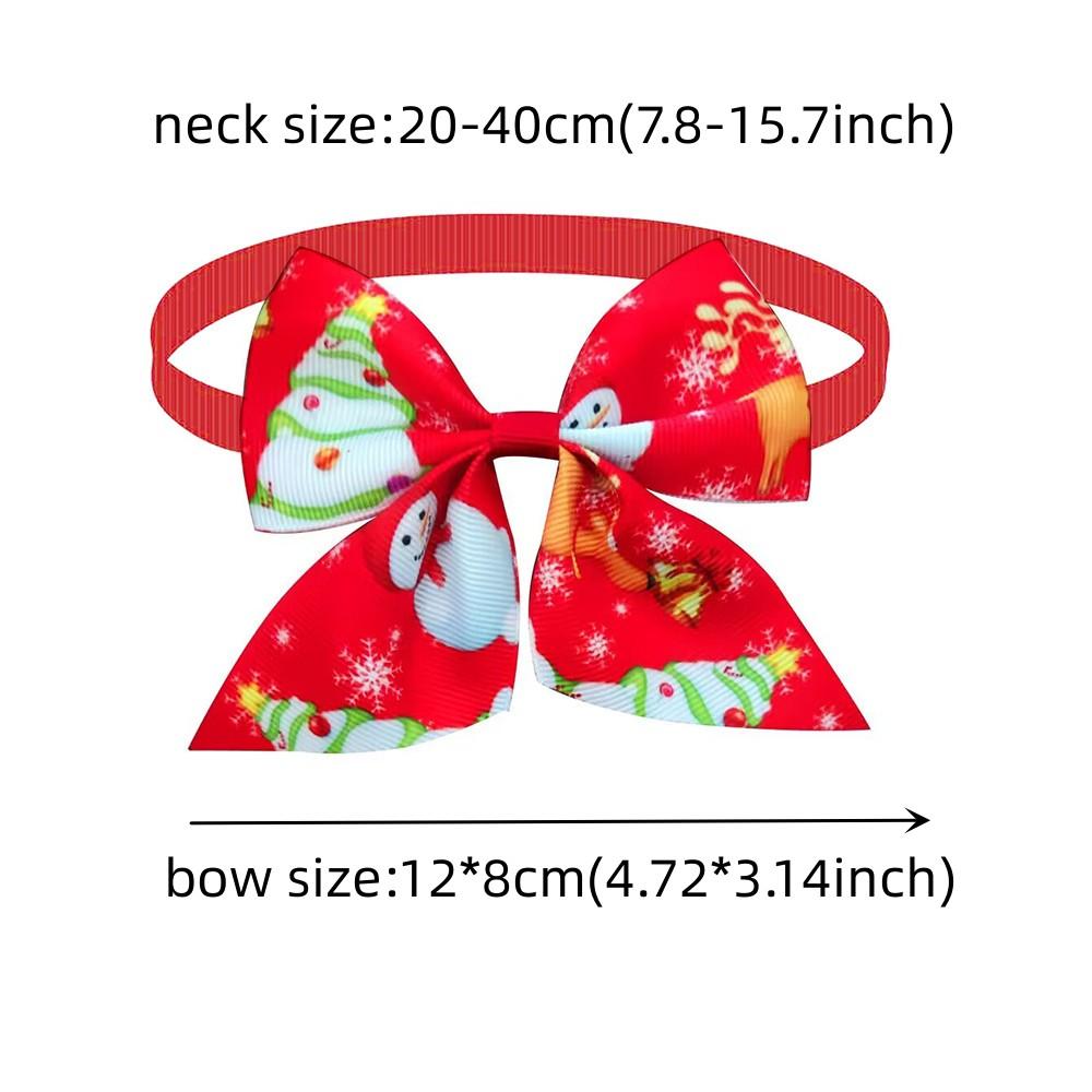 50/100pcs Christmas Small Dog Bow Ties Pet Cat Puppy Bow Ties Small Dog Collar Neckties Bowties Holiday Grooming Pet Supplies
