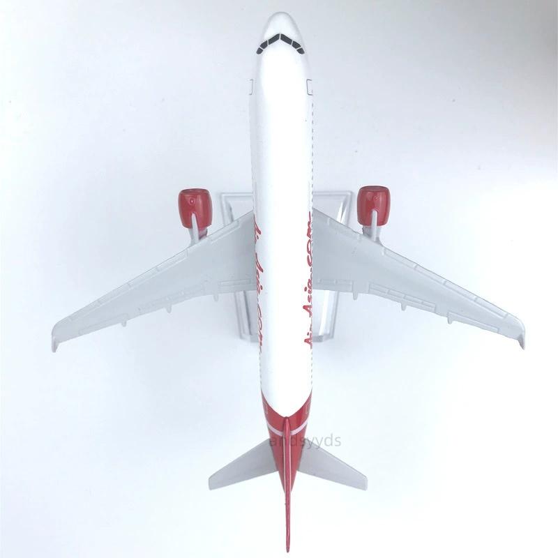 Airplane Kit Metal 320 Air Asian White 16CM A320 Diecast Aircraft Model Plane Toys (with Stand) Aviation Display Gifts