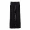 Spring 2025 Women's European & American Cowl Neck Sleeveless Top & Button Midi Skirt Casual Set