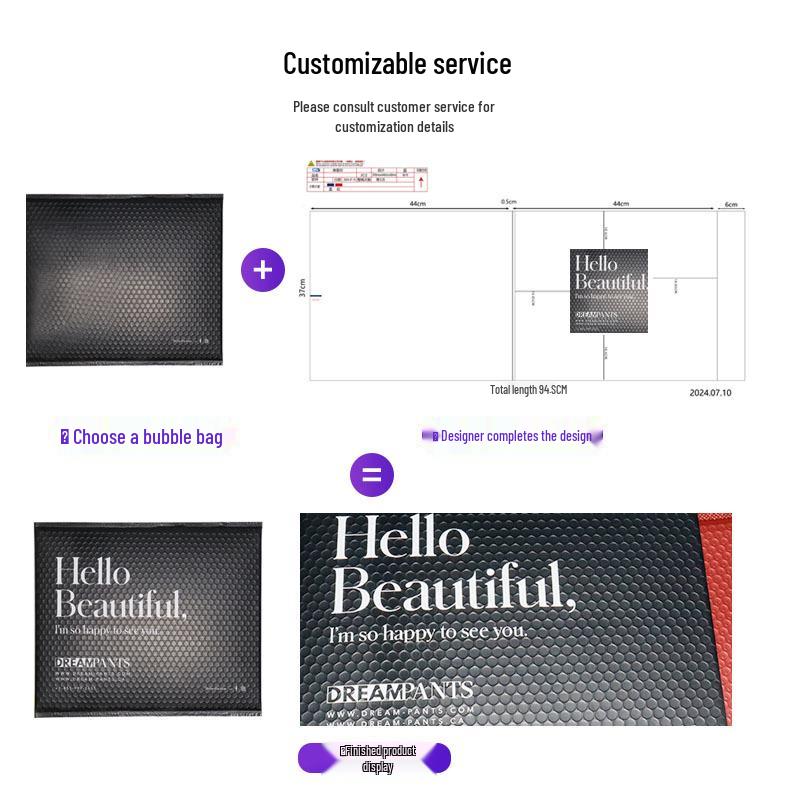 Black Co-extruded Self-Adhesive Bubble Envelope