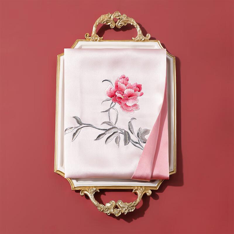 Elegantes Maulbeerseide Suzhou Stickerei Schal & Stola Geschenkset