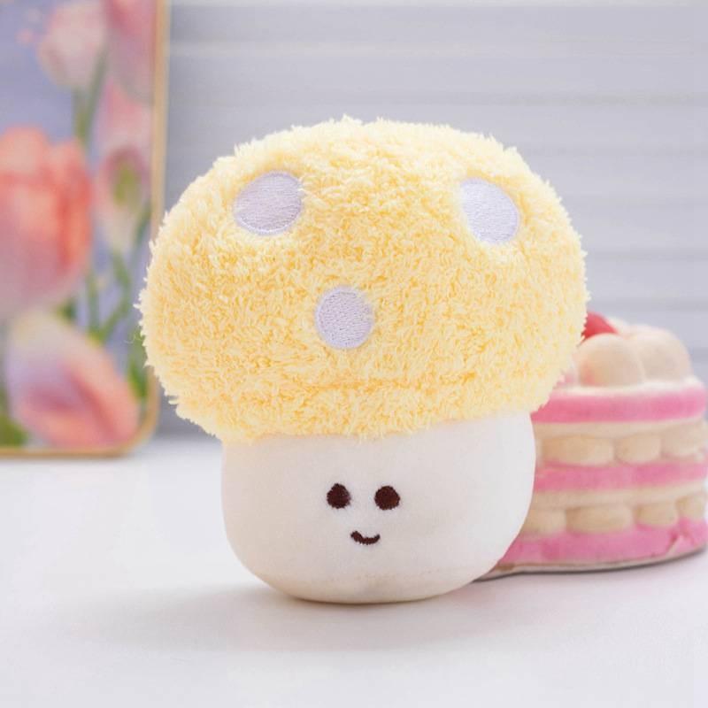 Cute Colorful Dopamine Mushroom Plush Doll Adorable Vegetable Stuffed Toy For Kids And Girls