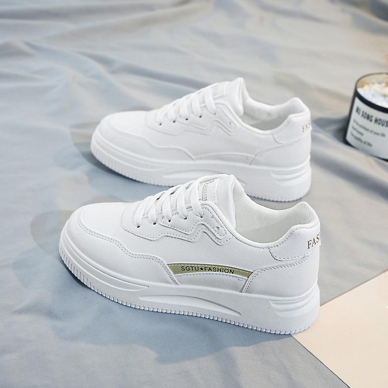 

Little white shoes women s 2024 autumn new versatile in tide spring and autumn platform women s shoes casual explosion sports board shoes 40 золотий