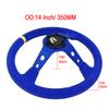 Racing Sport Suede Steering Wheel 14inch 350mm Car Steering Wheel Deep Dish 90mm Black OM25S0
