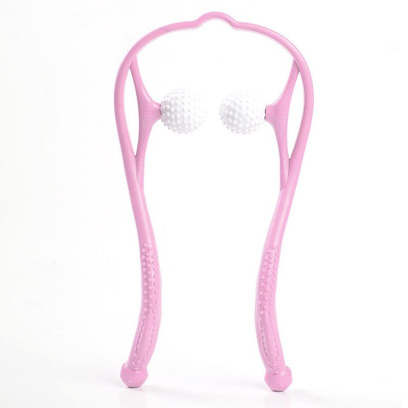 

Побутовий багатофункціональний подвійний кульковий масажер з розвантаженням шиї, плечей, шиї, ніг і попереку для розвантаження ручного ручного шийного масажера. рожевий