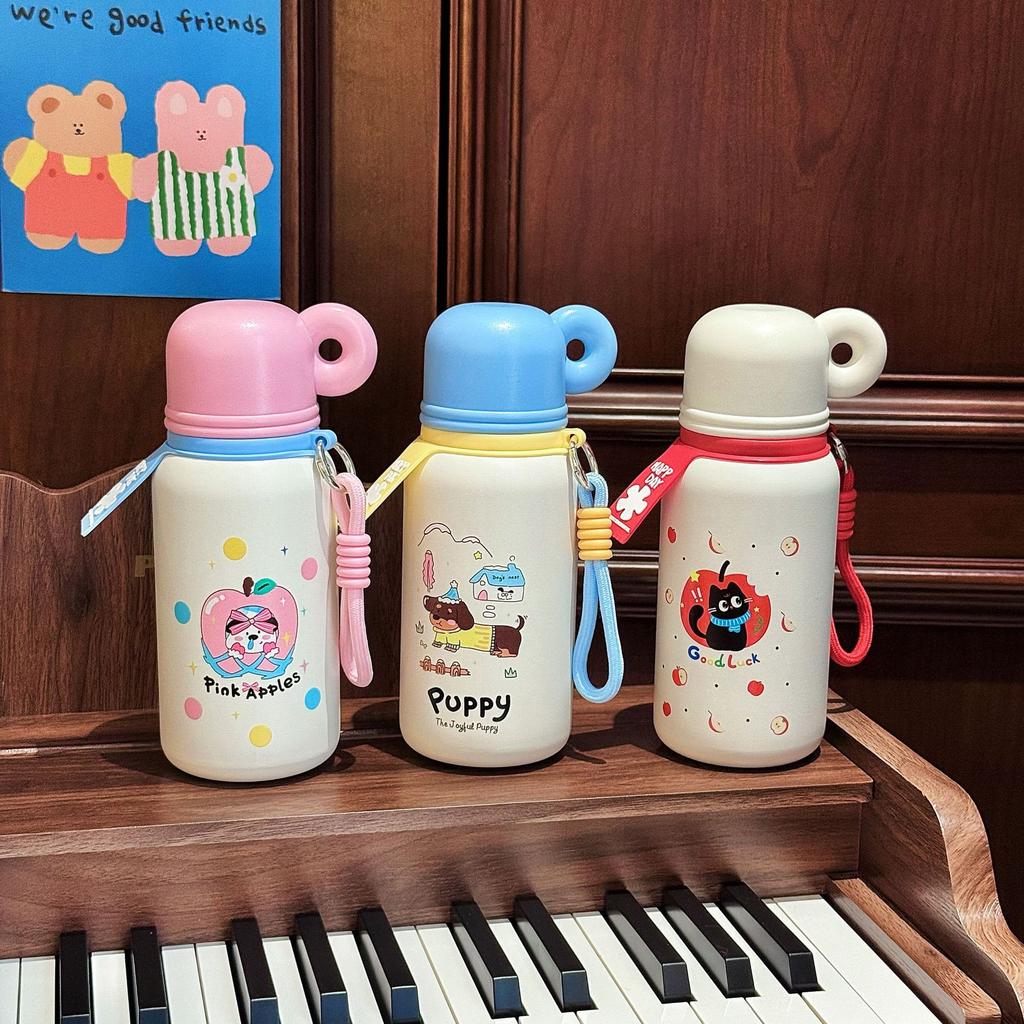 New stainless steel new bouncing cup large capacity vacuum thermos cup cartoon rope portable cup