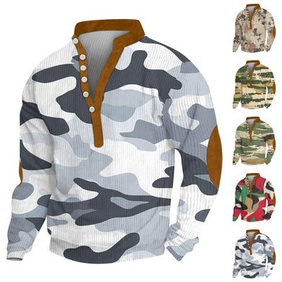 Abrigo de felpa cálido con estampado para hombre, suéter de forro polar, abrigo informal, suéter de bolsillo, abrigo de invierno