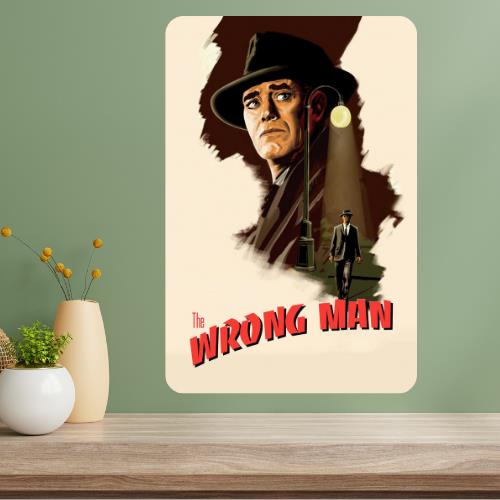 The Wrong Man Classic Movie Metal Poster Sign 20x30cm(7.8x11.8inch)