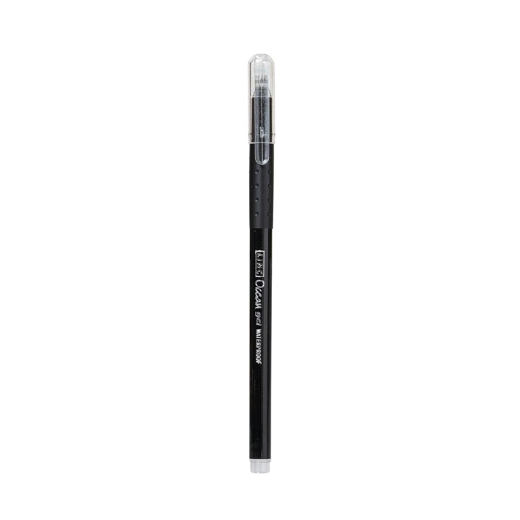Linc Ocean Classic 0.55mm Black Ink Gel Pen Smooth Writing for Office School Home Use Click Off Cap Pack of 1 X 10 PCS