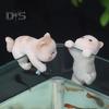 Miniature Hanging Cat Figurines Flower Pot Vase Hugger Resin Kitten Planter Pot Hanger Cat Statue for Bonsai Terrarium Edge Fairy Garden Decorations