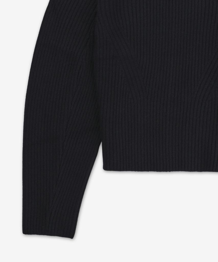 Ingkeu Volume Back Zipper Turtleneck Knit - Black / Eez1O450Kt05Bk