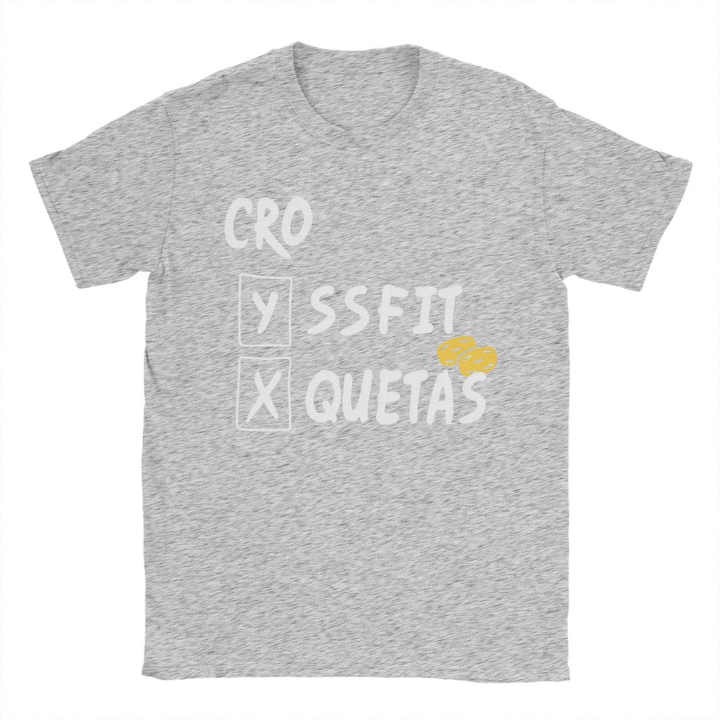 CRO SSFIT QUETAS T Shirts Men's  Cotton Hipster T-Shirt Round Collar  Tees Short Sleeve Tops Birthday Gift
