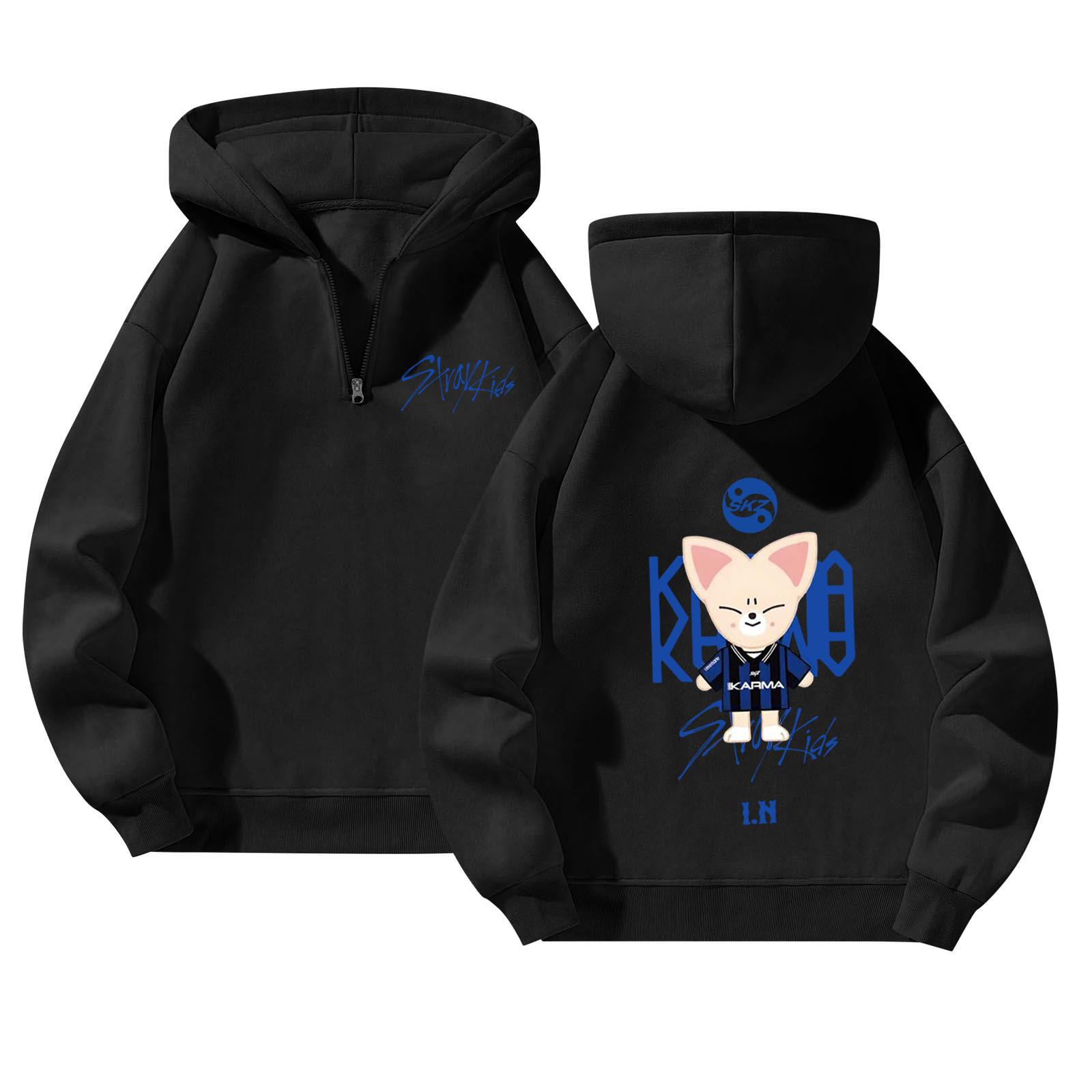 

Женские свитшоты на молнии до половины, оверсайз, зимние, пуловер, трендовая осенне-зимняя одежда XXL