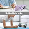 KADEM For vivo Y300 Pro 5G Case Dragonfly Kickstand TPU Flowers Glitter Phone Cover