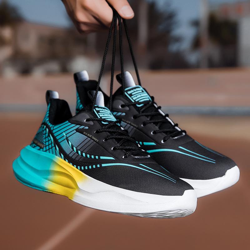 Large size trendy sports shoes Red Rabbit casual running shoes Xiyin men's shoes lightweight foreign trade flying woven mesh shoes men's