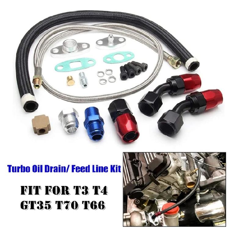 Upgraded Turbocharger Oil Supply Kit With Enhances Heat Dissipation High Efficiency Tool Set for Best Performances