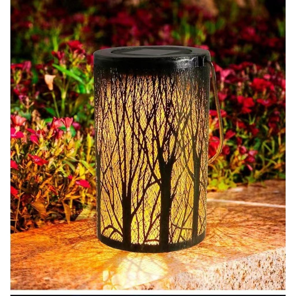 Solar Outdoor Hanging Lights, Dragonfly Hollow Decorative Lights, IP65 Waterproof Courtyard LED Garden Lights, Exquisite Courtyard