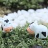 40 Stück Harz-Kuh-Miniaturfiguren, lebendiges Aussehen, Mini-Kuh-Statuen, niedliche Garten-Kuh-Ornamente, Tiere, Modell, Feengarten-Miniatur