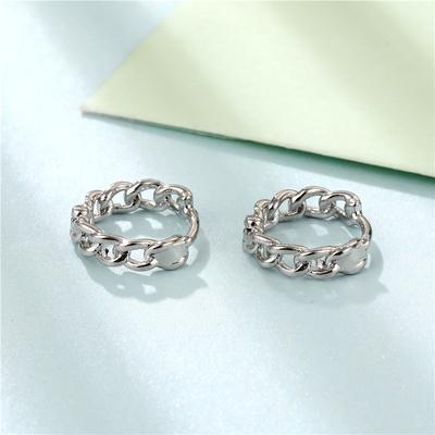 Smooth Surface Simple Ear Hooks 1 Pair of Chain INS Style Ear Pins Twisted Earrings and Personality  Unique
