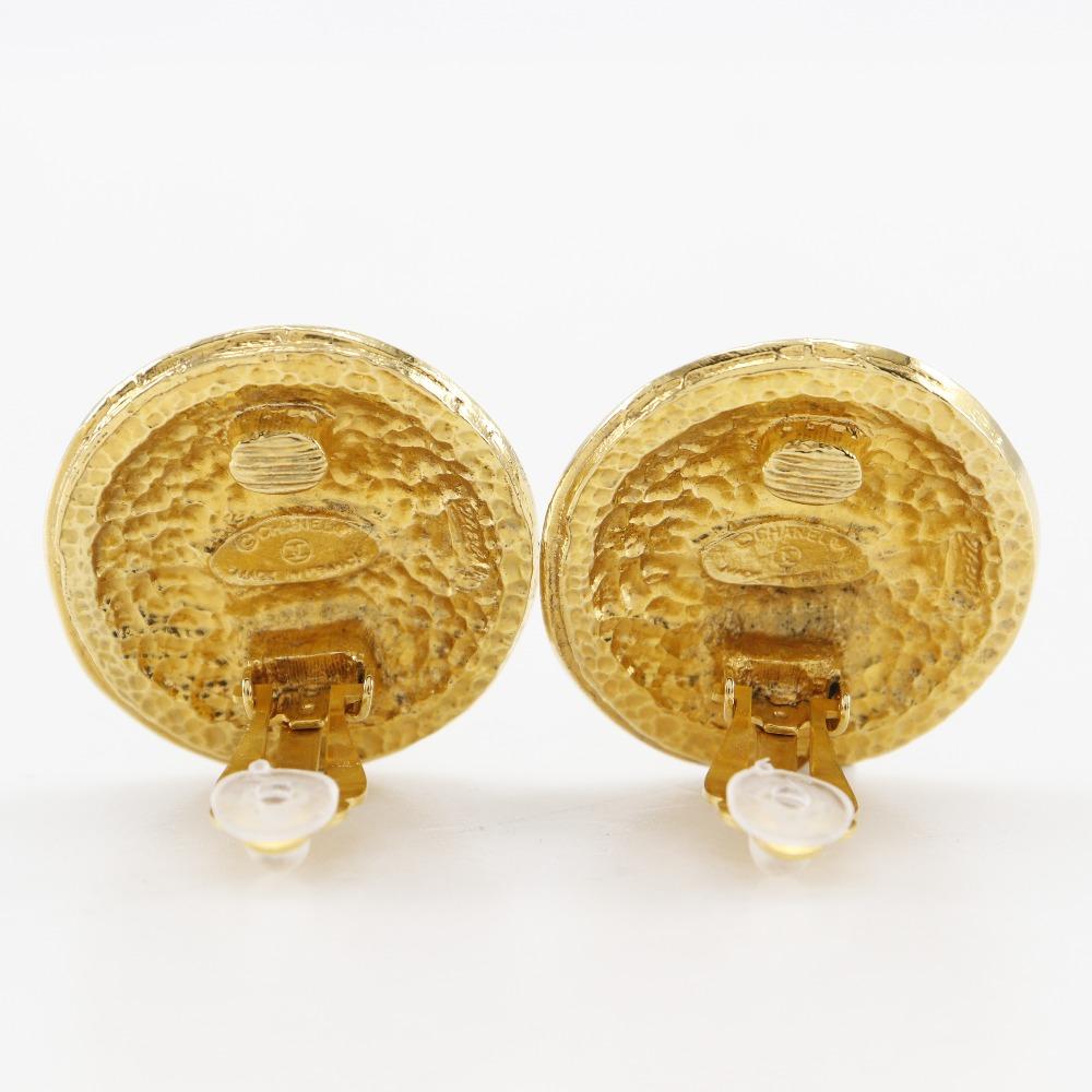 CHANEL COCO Mark Earring 31 RUE CAMBON vintage Plated Gold 26g Women Used