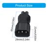 IEC 320 C14 to C7 Power Adapter IEC C7 to C14 Connector 3Pin C14 Male to C7 Female Power Converter Plug Socket