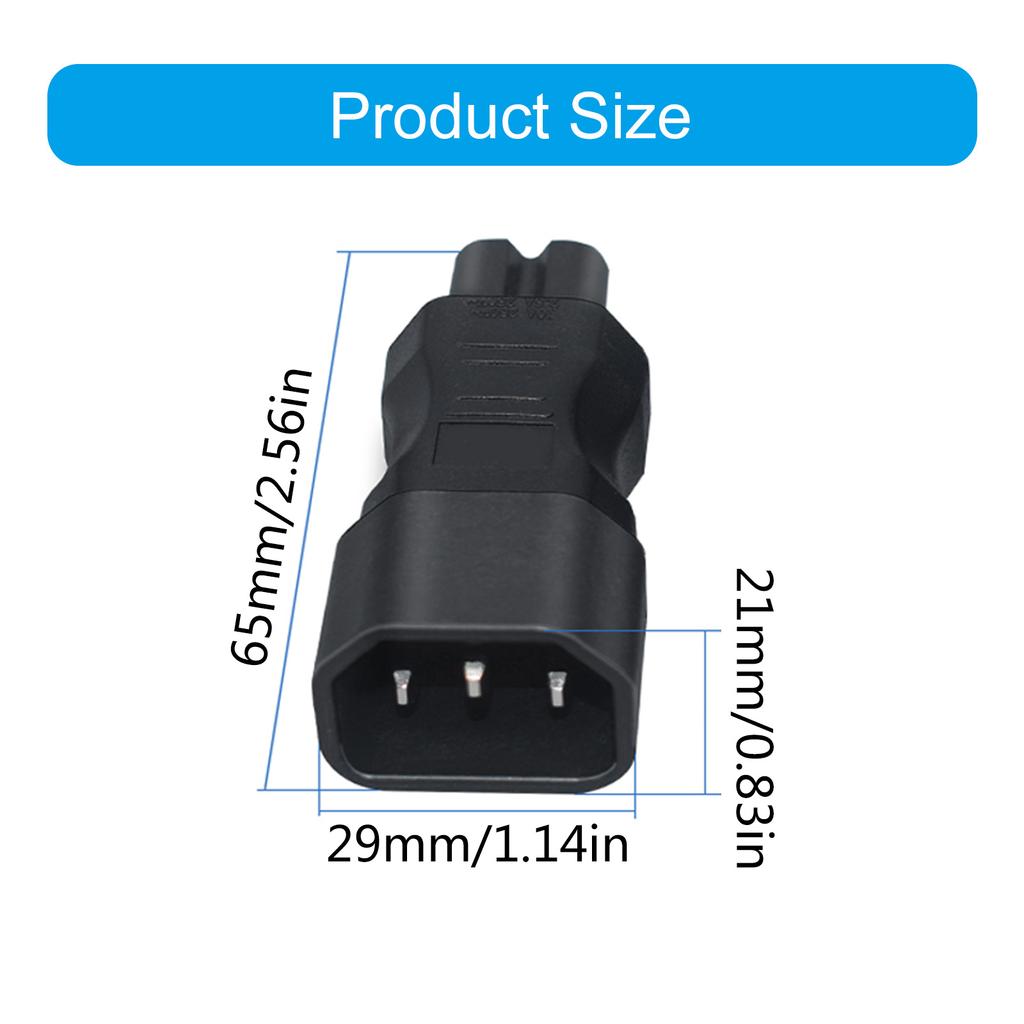 Adaptor de alimentare IEC 320 C14 la C7 Conector IEC C7 la C14 3Pin C14 tată la C7 Femeie Convertor de putere Mufă