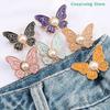 1Pc Butterfly Waist Button Jean Button Pin Reusable Clothing Fitting Tools For No Sewing Required Buttons Pants Decoration