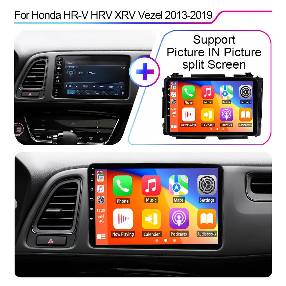 2 Din Android 14 Auto Carplay Car Radio Multimedia Video Player Gps Navigation For Honda Hr-V Hrv Xrv Vezel 2013 -2019
