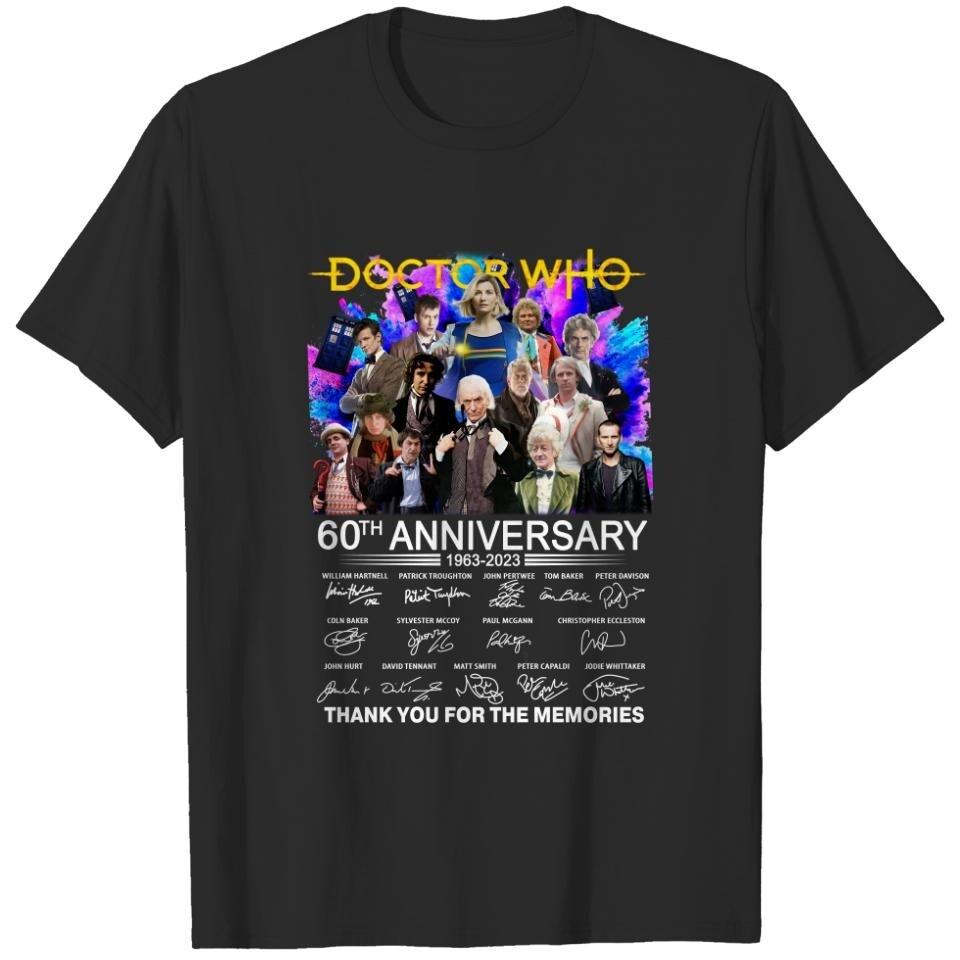 Doctor Who 60th Anniversary 19632023 Signature Thank You T-Shirt For Men Unisex T-Shirt M