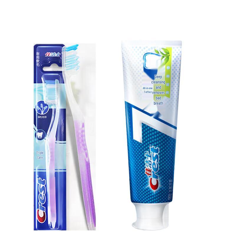 Crest Triple Care Toothbrush & 7-Effect Deep Clean Toothpaste Set