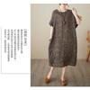 Vintage Flower Literary Knee-length Mid-length Dress Temperament Female