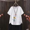 Women's Fashion Cartoon Mouse Prined Summer Casual Loose Short Sleeve T-shirt Summer Blouse Tops