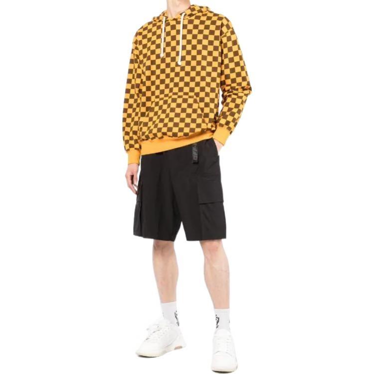 Off-White SS22 Industrial Solid Color Belt Casual Shorts Black Men's OMCB064C99FAB0011007